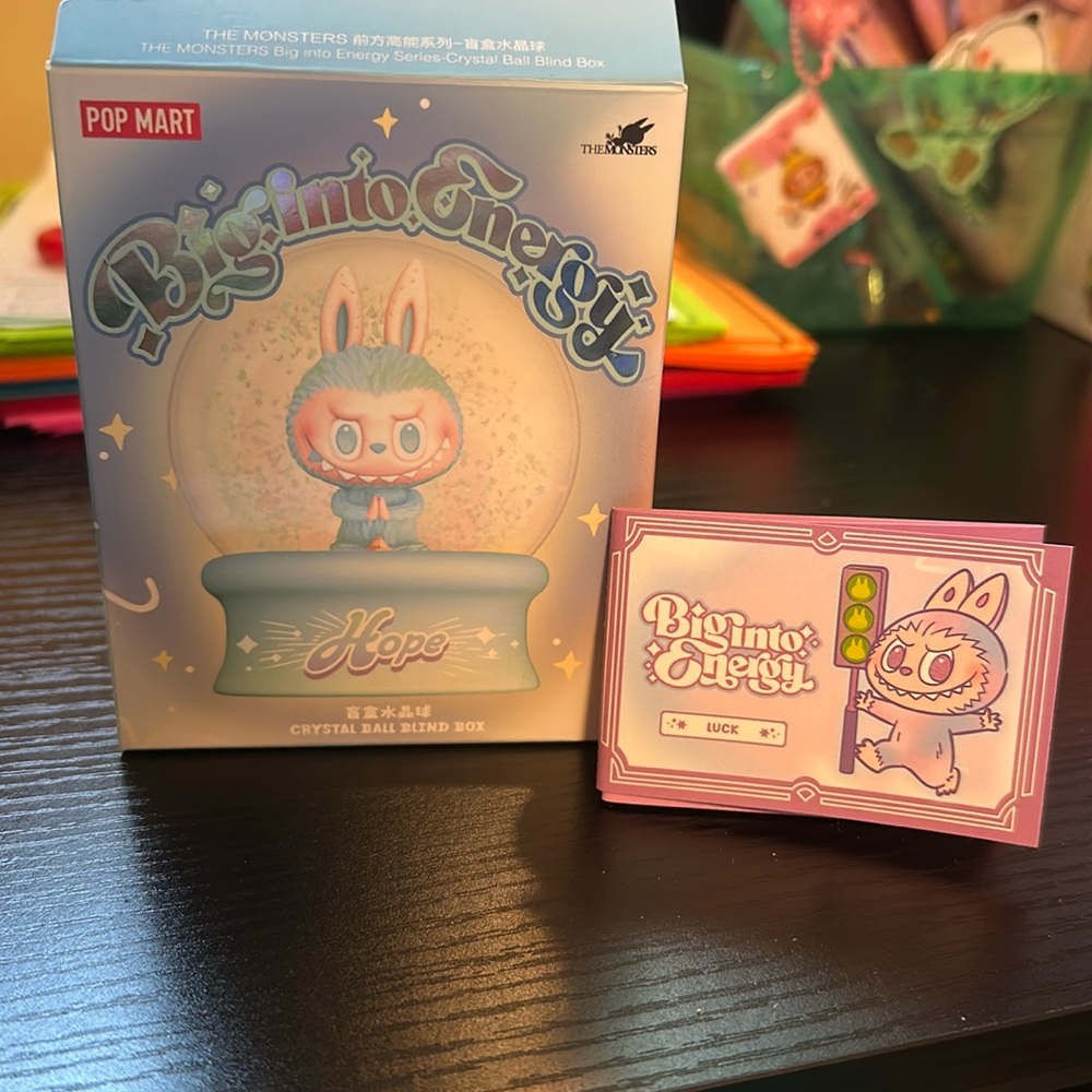 Pop Mart THE MONSTERS:Big Into Energy Series Crystal Ball Snow Globe (LUCK)
